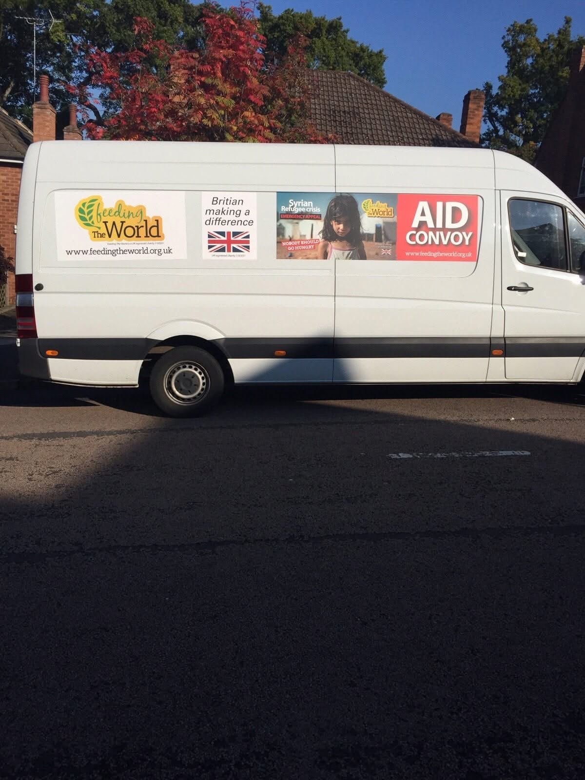 Feeding The World aid convoy van ready for deployment